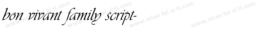 bon vivant family script字体转换